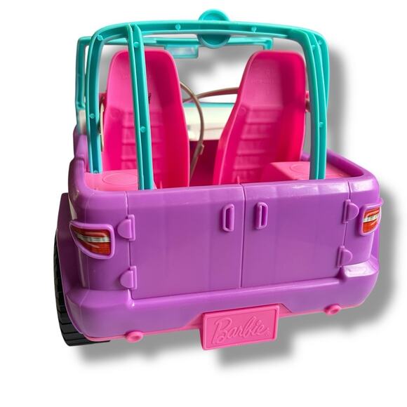 Barbie Doll Jeep 2019 Pink Purple Blue Two Door Vehicle Off Road Car Mattel - Picture 3 of 11